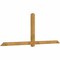 Ekena Millwork Eugene Rough Sawn Timber Gable Bracket, Western Red Cedar, 108"W x 40"H x 4"D x 4"F, 9/12 Pitch GBW108X40X0404EUG00RWR - alternate 2